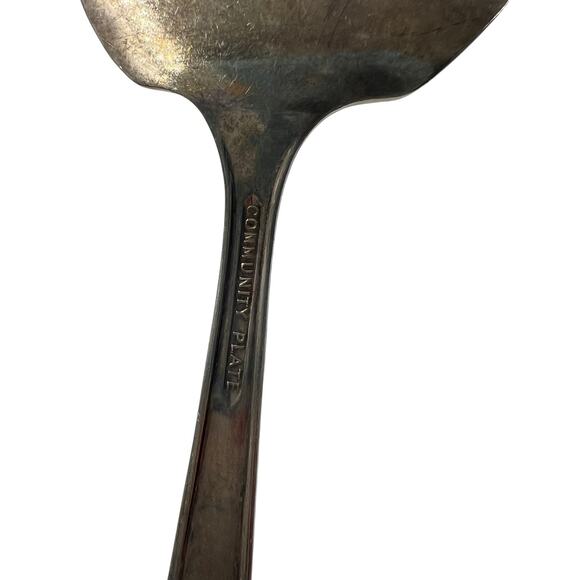 Vintage Community Plate Slotted Decorative Tomato Spoon Oneida 4 1/2" - Picture 6 of 8